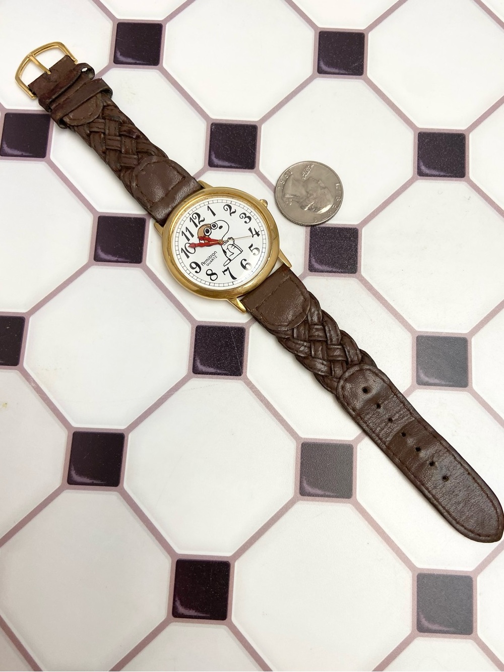 RARE Vintage Peanuts x Armitron Snoopy Red Baron The Flying Ace Unisex Watch - Picture 9 of 16
